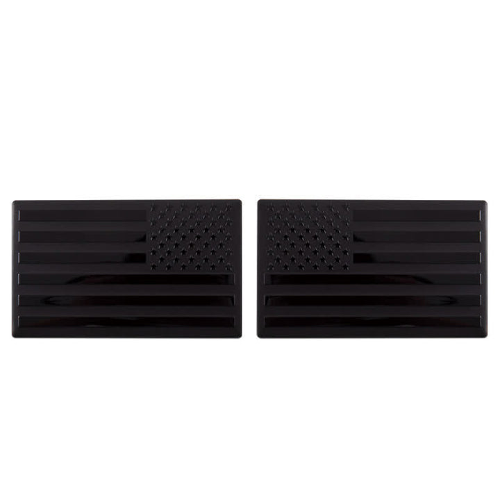 2 pezzi di distintivo per auto con bandiera americana in metallo - Nero - image 8