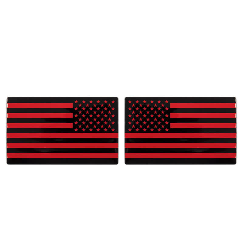 2 pezzi di distintivo per auto con bandiera americana in metallo - Rosso - image 6