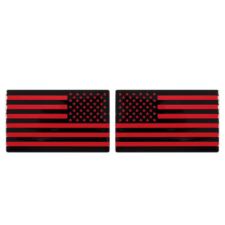 2 pezzi di distintivo per auto con bandiera americana in metallo - Rosso - image 6