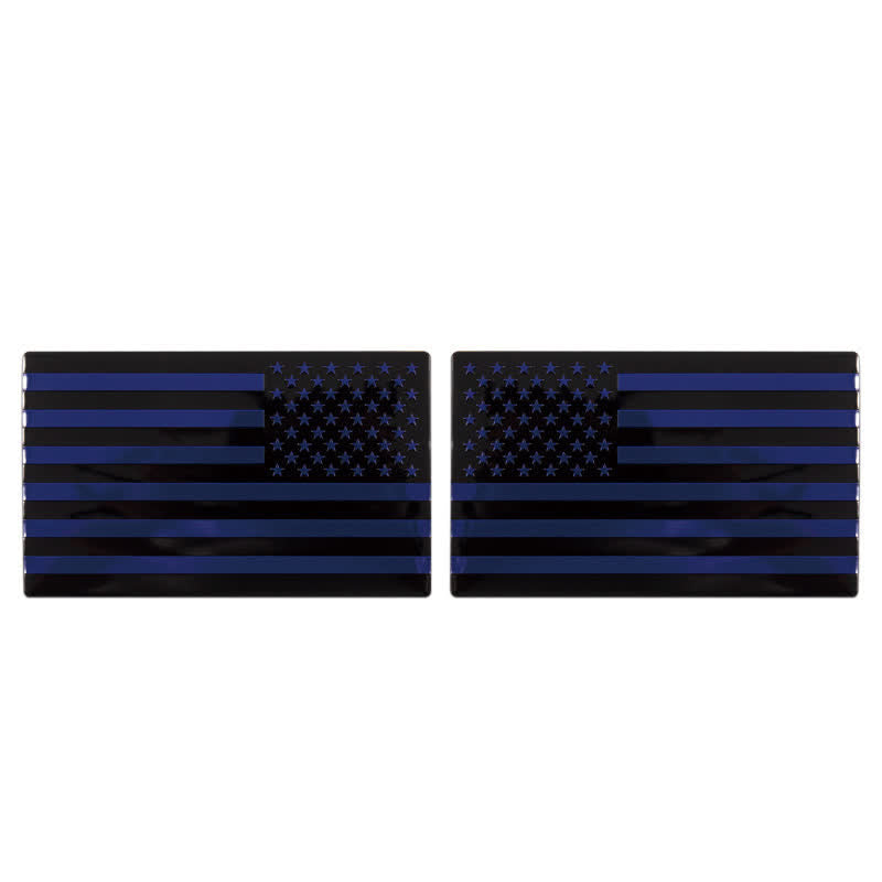 2 pezzi di distintivo per auto con bandiera americana in metallo - Blu - image 7