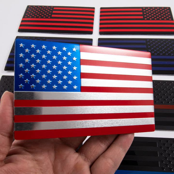 2 pezzi di distintivo per auto con bandiera americana in metallo