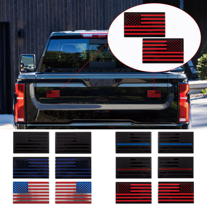 2 pezzi di distintivo per auto con bandiera americana in metallo