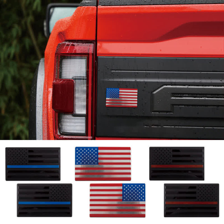 2 pezzi di distintivo per auto con bandiera americana in metallo - image 0