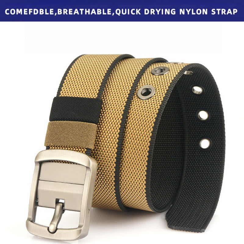 Cintura con fibbia girevole da uomo Cintura in nylon reversibile - image 2