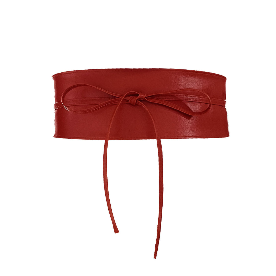 Cintura larga per donna Cintura corsetto in pelle - Rosso - image 11