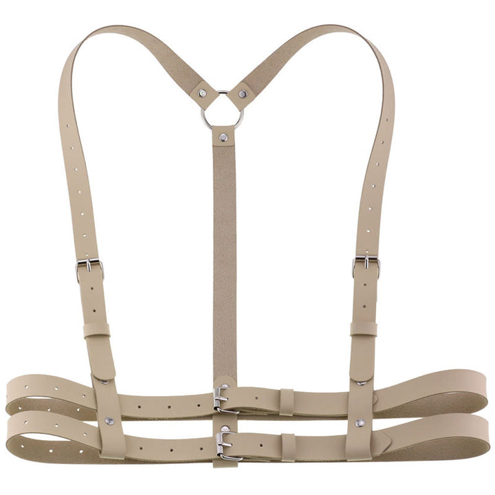 Cintura da corsetto con cinturino punk Cintura a catena in pelle da donna - Frusta di papaya - image 14