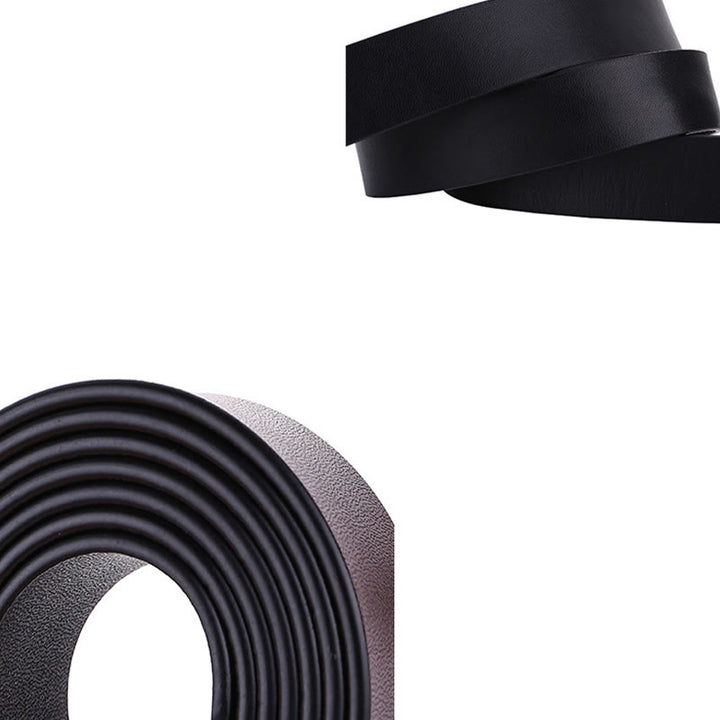 Cintura in pelle nera con nodo marrone per donna