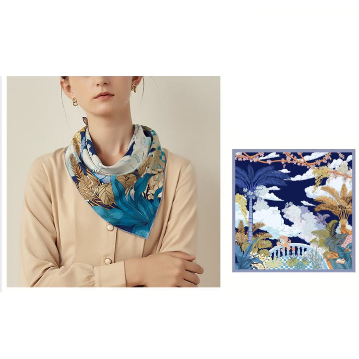 Sciarpa sottile in seta primaverile "Garden In The Air" da donna