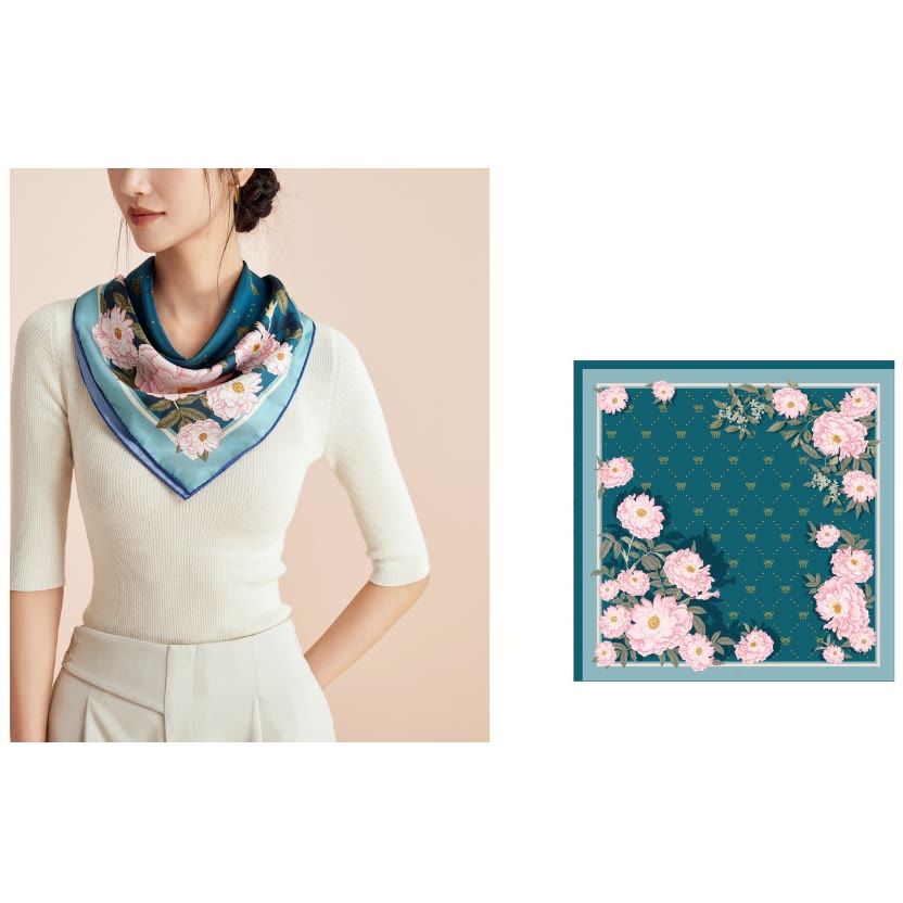Sciarpa sottile in seta primaverile Sweet Memories da donna