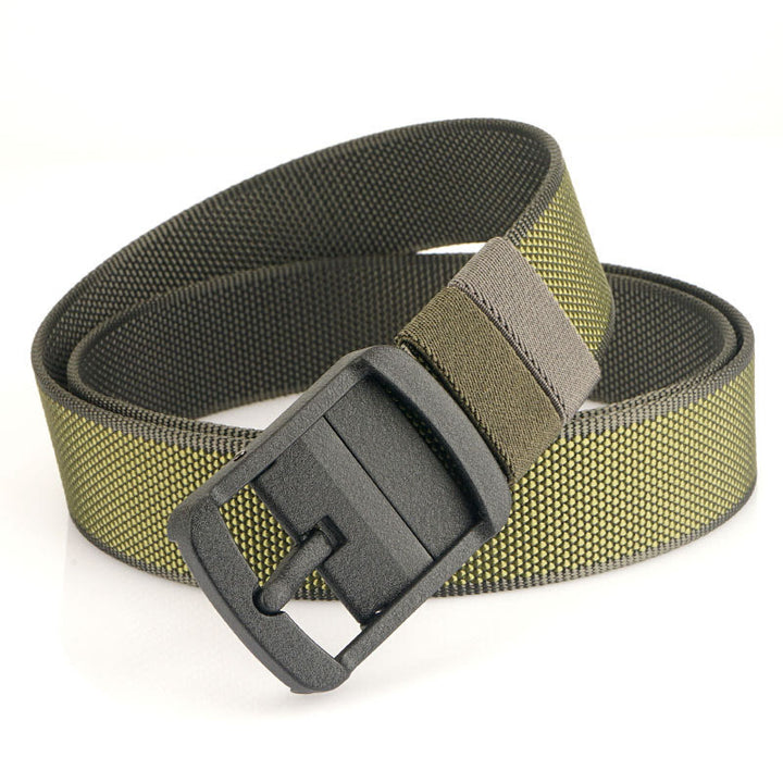 Cintura militare reversibile con fibbia in lega girevole da uomo - Verde + grigio scuro - 42 - image 12
