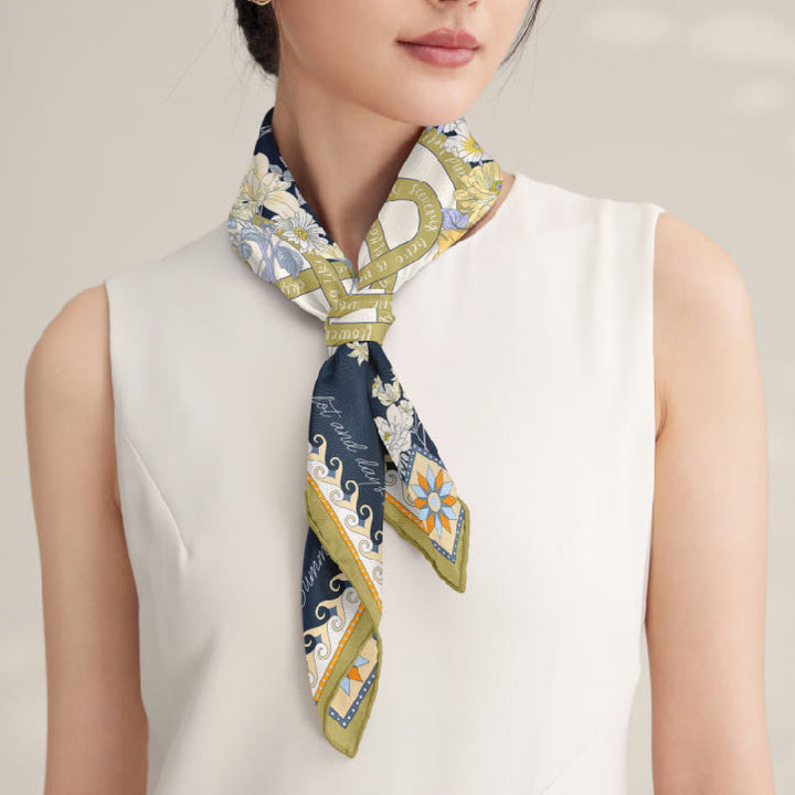 Sciarpa sottile in seta primaverile Four Seasons Of Love da donna