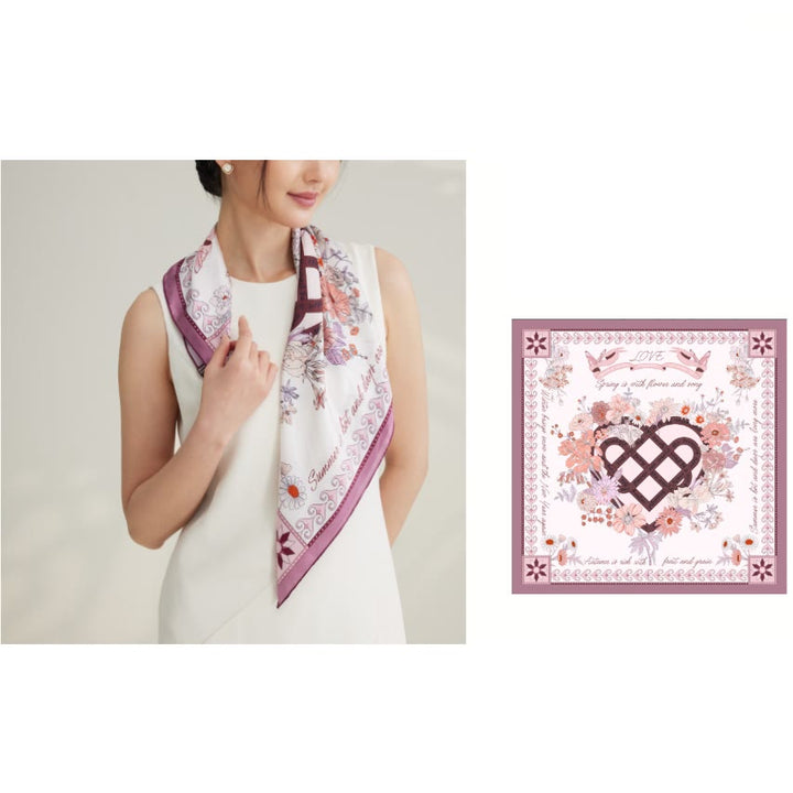 Sciarpa sottile in seta primaverile Four Seasons Of Love da donna