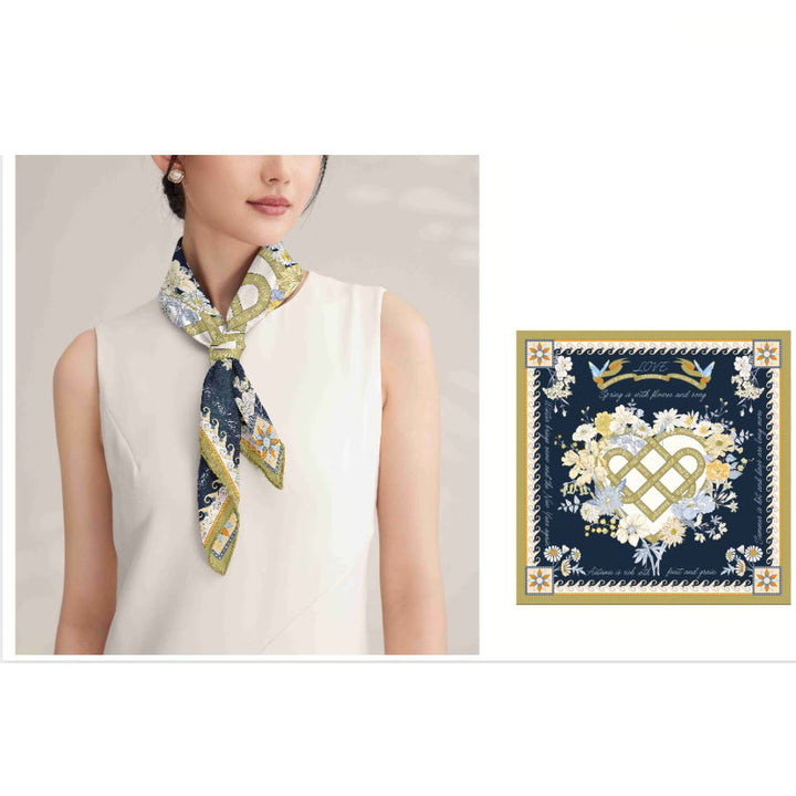 Sciarpa sottile in seta primaverile Four Seasons Of Love da donna