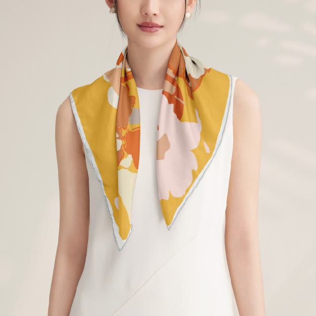 Sciarpa sottile in seta The Truth About Spring da donna - Oro - image 2