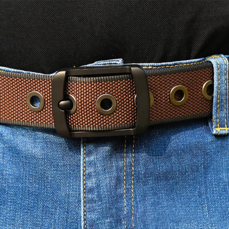 Cintura sportiva con fibbia girevole da uomo su due lati