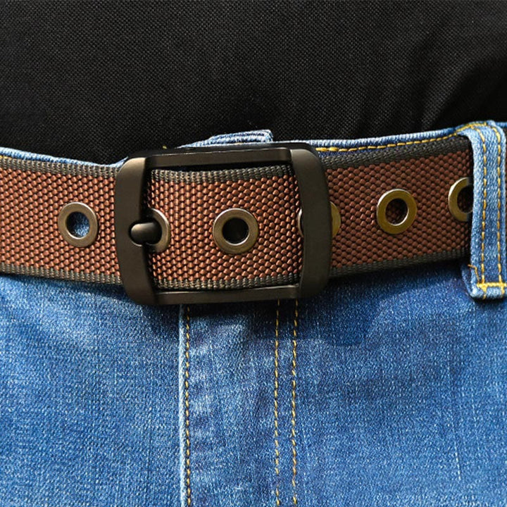 Cintura sportiva con fibbia girevole da uomo su due lati