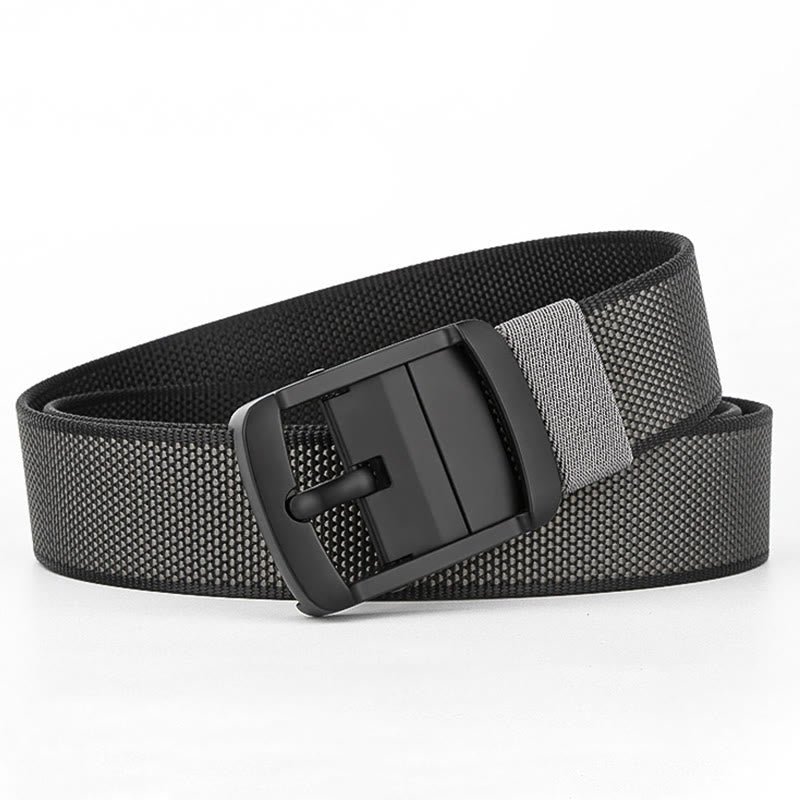 Cintura sportiva con fibbia girevole da uomo su due lati - Nero+grigio scuro - 54 - image 12
