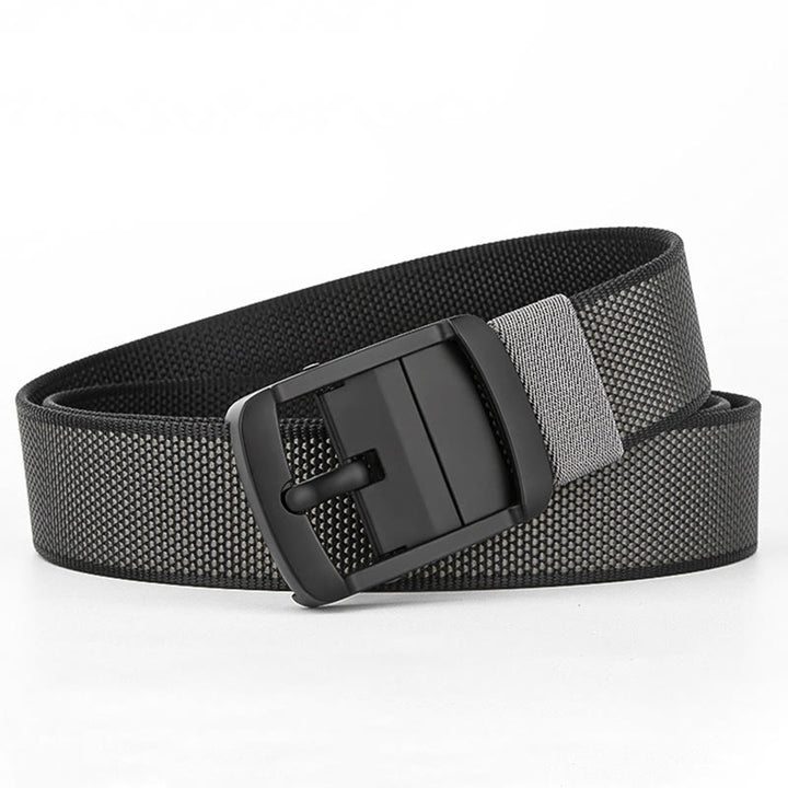 Cintura sportiva con fibbia girevole da uomo su due lati - Nero+grigio scuro - 54 - image 12