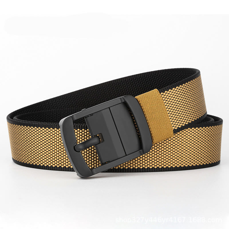 Cintura sportiva con fibbia girevole da uomo su due lati - Nero+Oro - 54 - image 13