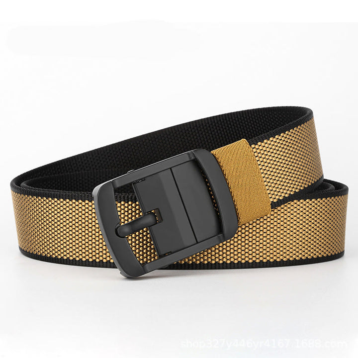 Cintura sportiva con fibbia girevole da uomo su due lati - Nero+Oro - 54 - image 13