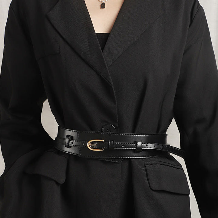 Cintura in pelle staccabile Cintura corsetto a doppio uso da donna