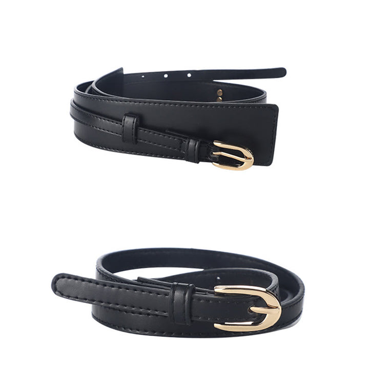 Cintura in pelle staccabile Cintura corsetto a doppio uso da donna - image 6