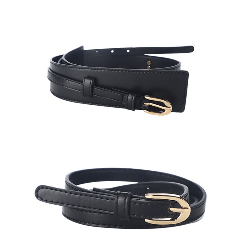 Cintura in pelle staccabile Cintura corsetto a doppio uso da donna