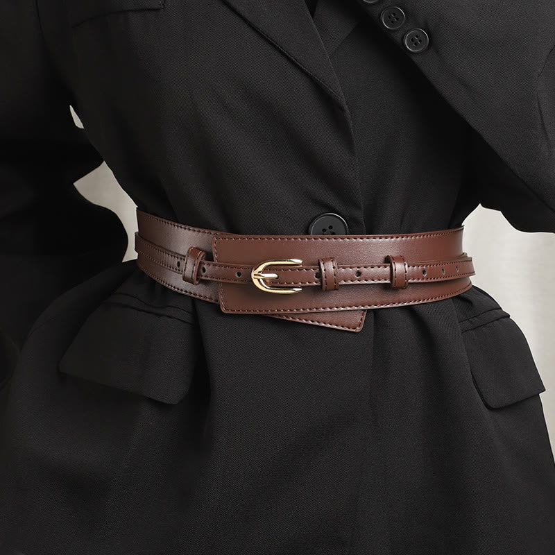 Cintura in pelle staccabile Cintura corsetto a doppio uso da donna