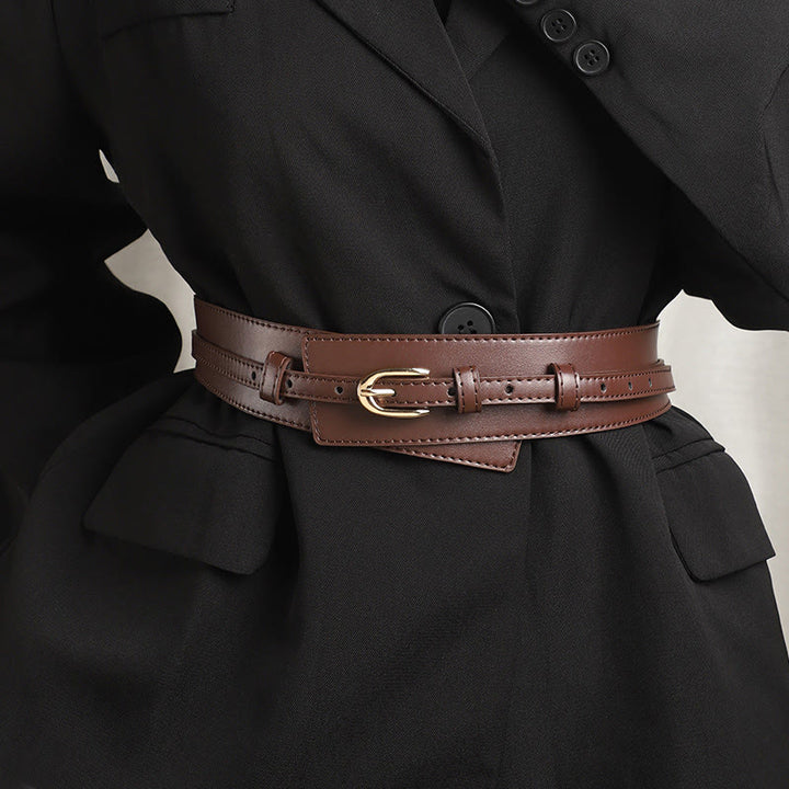 Cintura in pelle staccabile Cintura corsetto a doppio uso da donna