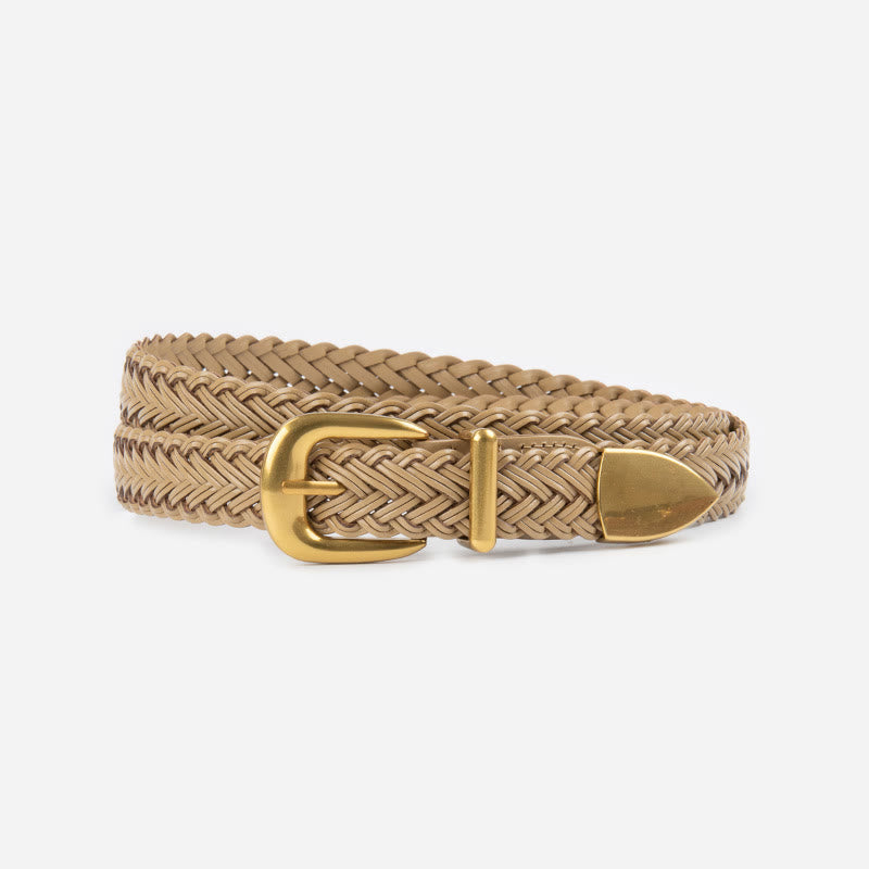 Cintura intrecciata in pelle vegana Cintura da donna - Legno robusto - 43,31 pollici / 110 cm (lunghezza della fibbia non inclusa) - image 12