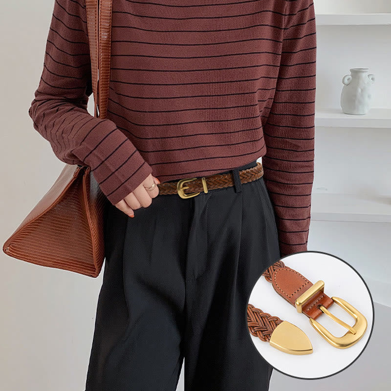 Cintura intrecciata in pelle vegana Cintura da donna