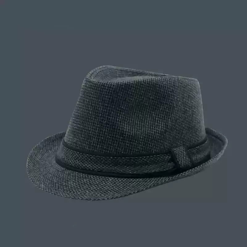 Cappello estivo da uomo Fedora con motivo a quadri inglesi e pied de poule