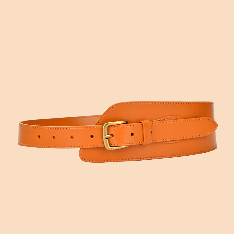 Cintura in vera pelle per corsetto da donna - Arancione scuro - image 14