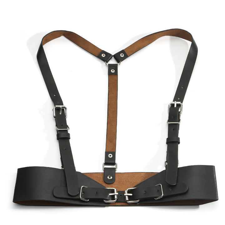 Cintura regolabile in pelle Steampunk con cinturino corsetto