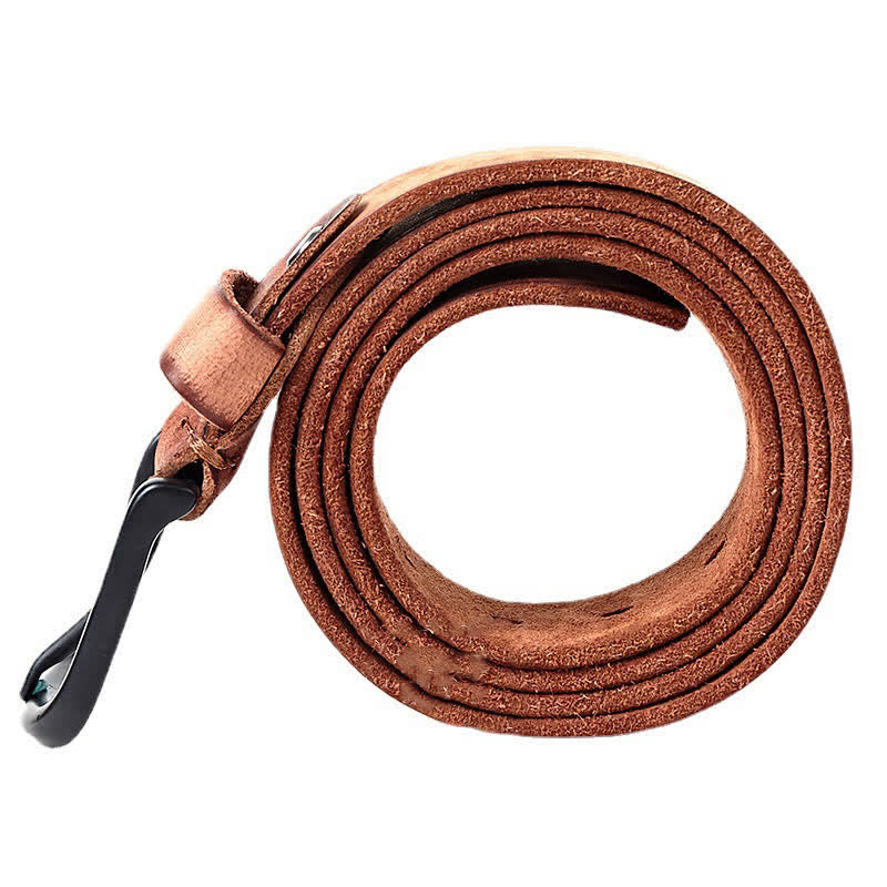 Cintura da uomo in pelle lucida opaca in stile minimalista