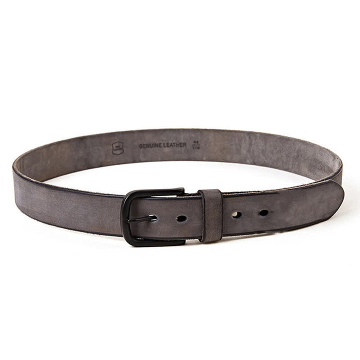 Cintura da uomo in pelle lucida opaca in stile minimalista