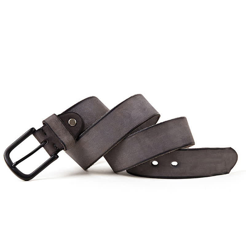Cintura da uomo in pelle lucida opaca in stile minimalista