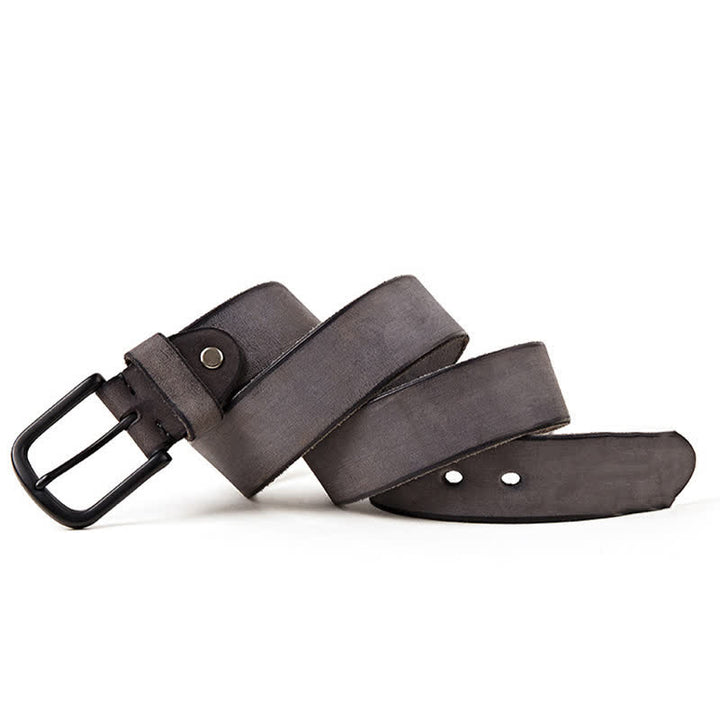 Cintura da uomo in pelle lucida opaca in stile minimalista