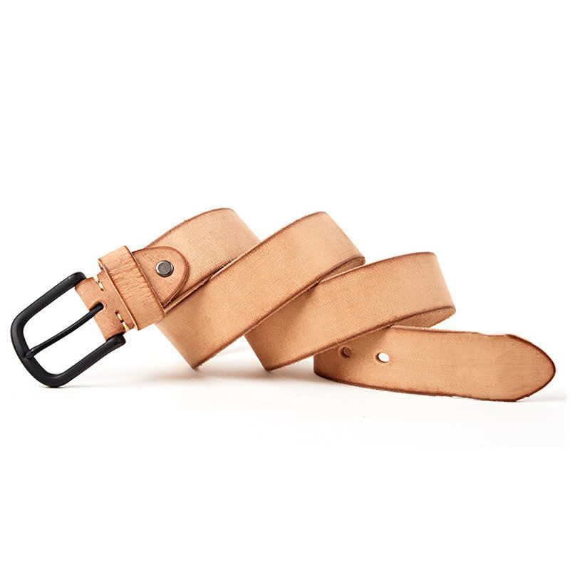 Cintura da uomo in pelle lucida opaca in stile minimalista