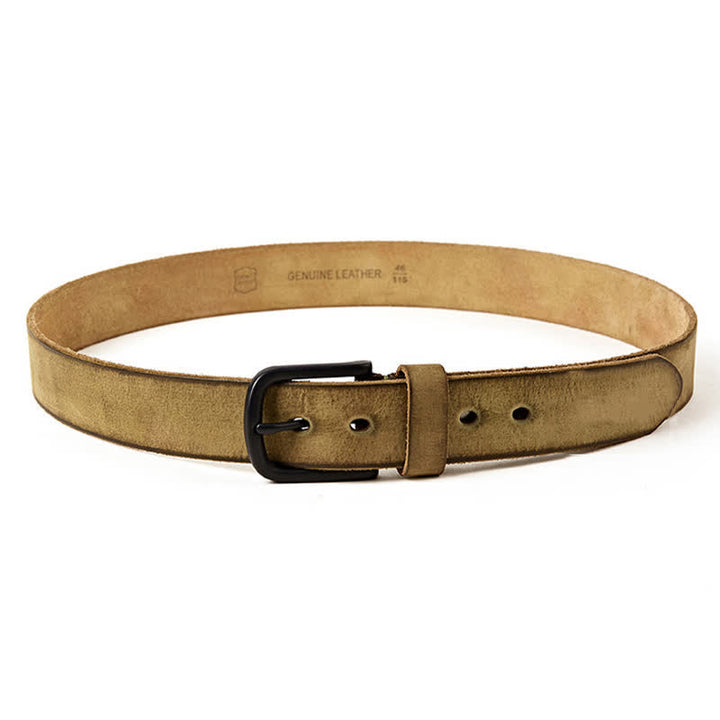 Cintura da uomo in pelle lucida opaca in stile minimalista