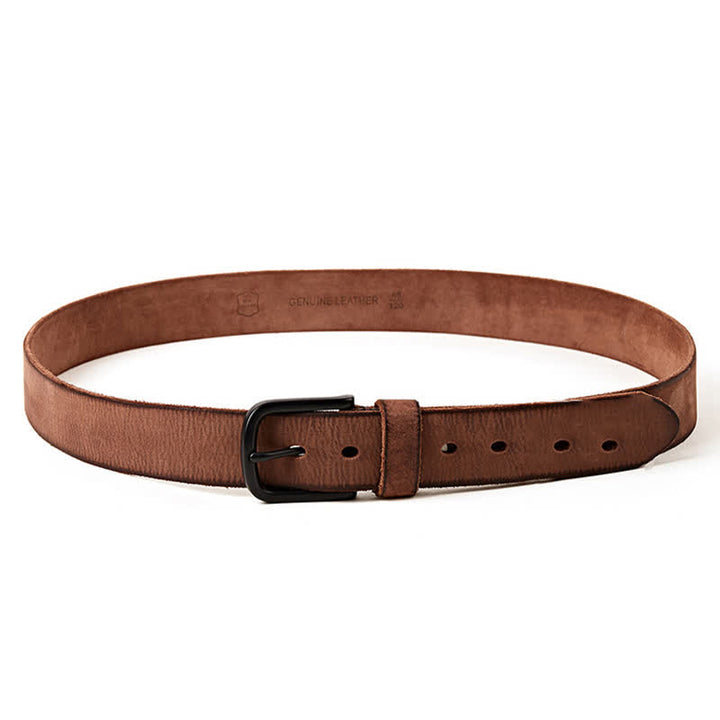 Cintura da uomo in pelle lucida opaca in stile minimalista