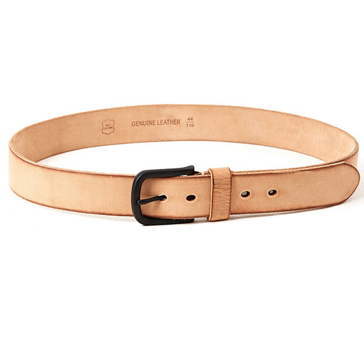Cintura da uomo in pelle lucida opaca in stile minimalista