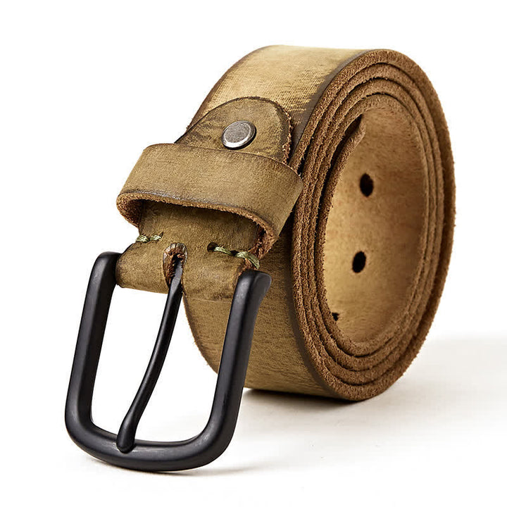 Cintura da uomo in pelle lucida opaca in stile minimalista