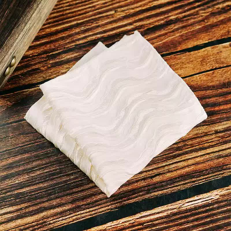 2 pezzi Papillon con motivo a vite tridimensionale da uomo - Bianco - Fazzoletto - image 3