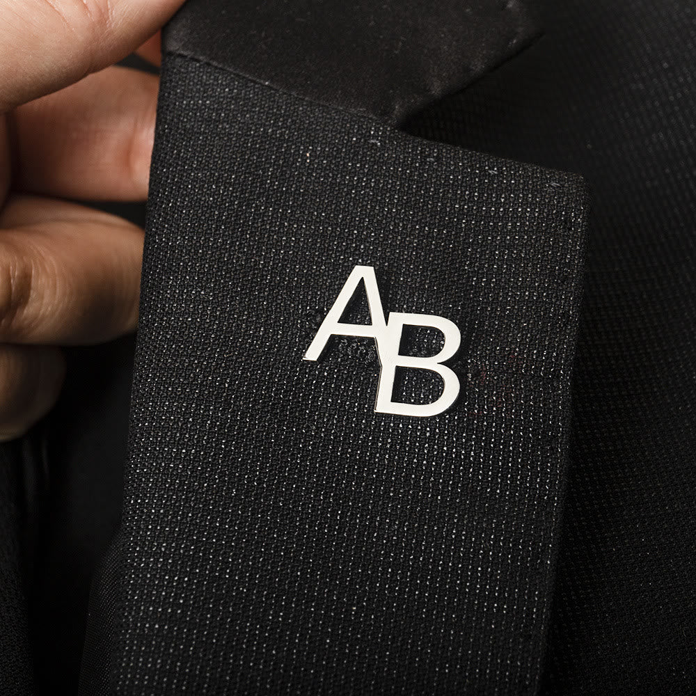 Spilla con lettere iniziali personalizzate Accessori in acciaio inossidabile