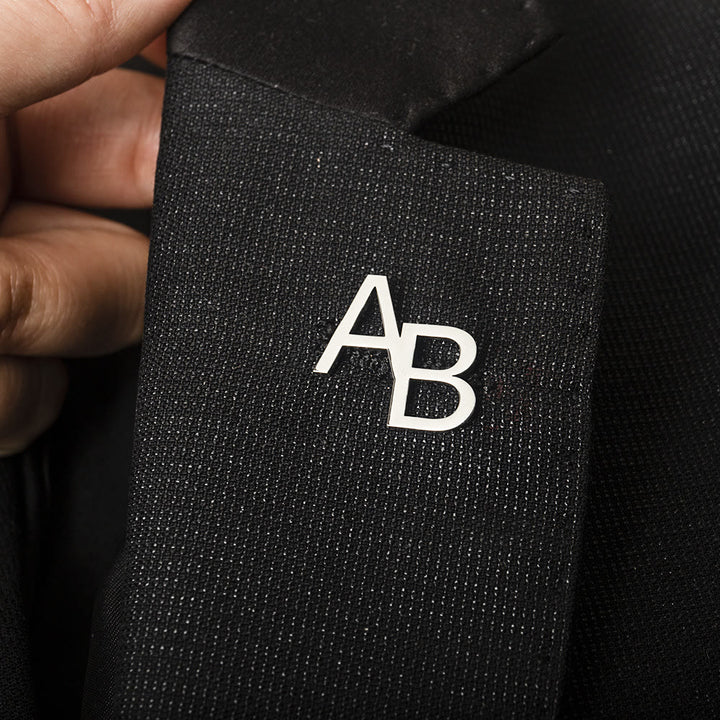 Spilla con lettere iniziali personalizzate Accessori in acciaio inossidabile