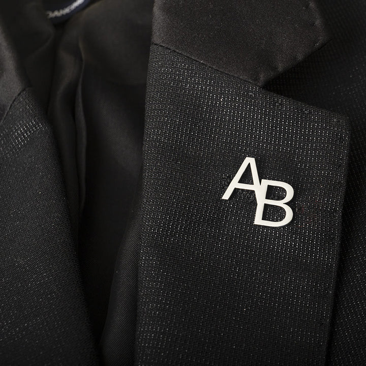 Spilla con lettere iniziali personalizzate Accessori in acciaio inossidabile