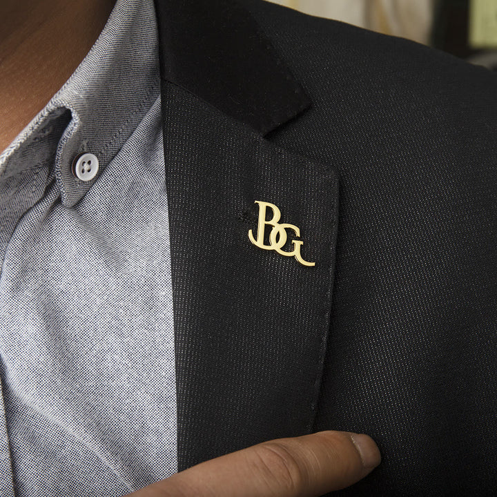 Spilla con lettere iniziali personalizzate Accessori in acciaio inossidabile