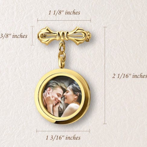 Personalizza la tua spilla con fiocco fotografico, spilla commemorativa in metallo