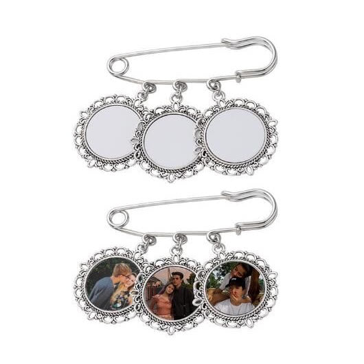 Spilla personalizzata con foto, spilla rotonda in acciaio inox
